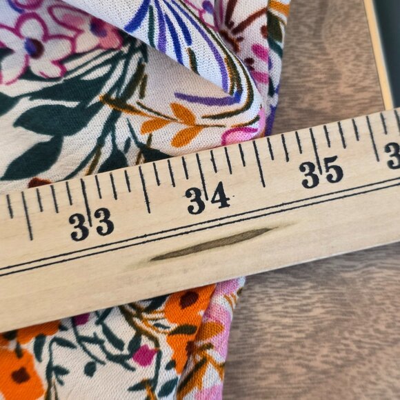 🔴Lovely J Women's Blouse Balloons Sleeves Floral Deep V neck Multicolor Medium - Picture 9 of 11